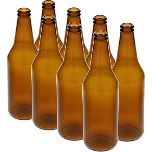 BIOWIN 8 x 0,5l Bierflasche, Schnapsflasche Neue Glas Flasche 0,5 l 8 Stück von BIOWIN