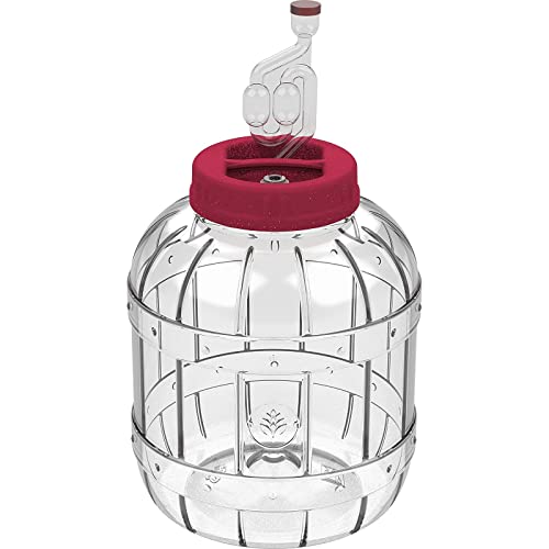 BIOWIN Weinballon mit Schraubverschluß Multifunktions Glasballon Gärbehälter Gäreimer, Trnsparent von Biowin