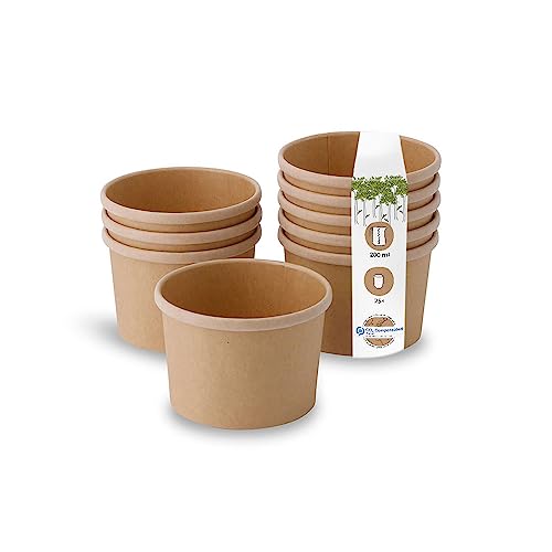 BIOZOYG Bio Pappbecher Speisebecher Kraft-Karton Becher braun I Kompostierbare Becher Suppen-Becher To Go Eisbecher Pappe I 25 Bio Einweg-Becher biologisch abbaubar 200 ml BIOZOYG Bio Pappbecher Speisebecher Kraft-Karton Becher braun I Kompostierbare Becher Suppen-Becher To Go Eisbecher Pappe I 25 Bio Einweg-Becher biologisch abbaubar 200 ml von BIOZOYG