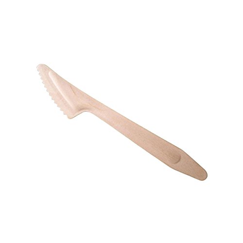 BIOZOYG Einwegmesser Holz 100 Stück 16,5cm | Essbesteck Messer Holzbesteck Einweg Bio Einweggeschirr Holz Einwegbesteck Holzmesser Einmalbesteck Schmiermesser wooden Knife Besteck von BIOZOYG