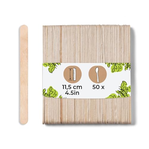 BIOZOYG Eisstiele Holz 50 Stück 11,5 cm - Einweggeschirr Holzbesteck Eisstäbchen - Biobasiert, biologisch abbaubar aus nachhaltiger Forstwirtschaft - Holzstäbchen für Eis, Cake Pop, DIY, Kosmetik BIOZOYG Eisstiele Holz 50 Stück 11,5 cm - Einweggeschirr Holzbesteck Eisstäbchen - Biobasiert, biologisch abbaubar aus nachhaltiger Forstwirtschaft - Holzstäbchen für Eis, Cake Pop, DIY, Kosmetik von BIOZOYG