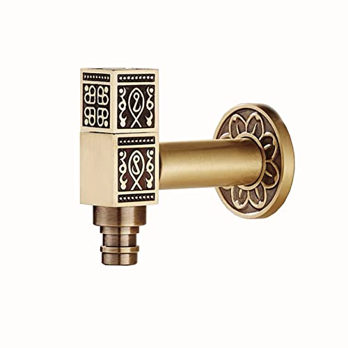 Garten Wasserhahn Antik Garten Wasserhahn Retro Wasserhähne Waschmaschine Wasserhahn Outdoor Garten Wasserhahn Zapfen for Badezimmer, Antik A (Color : Antique C) von BIQSYVTM