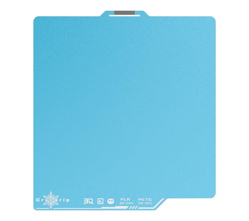 BIQU CryoGrip Pro Frostbite Panda Build Plate für Bambu-Lab P1S/P1P/X1C/X1E/A1 Drucker, Raumtemperatur Druck Kaltplatte 257x257mm, Doppelseitiges grobes Texturiertes Federstahlblech von BIQU