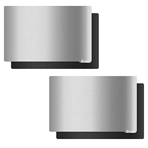 BIQU Pack of 2 3D Printer Platform, Flexible Steel Building Plate 196 x 126 mm Steel Building Plate with Magnetic Sticker for Saturn Resin 3D Printer von BIQU