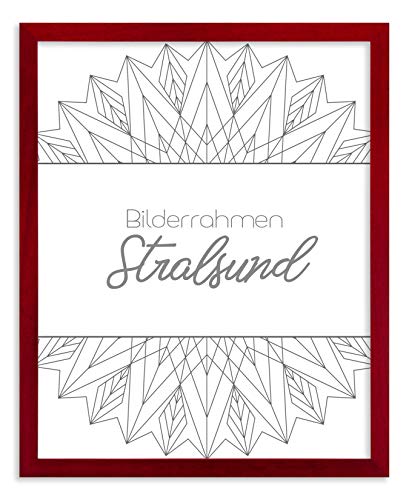 BIRAPA Bilderrahmen Holz Stralsund - Fotorahmen 24x30 cm, Holzrahmen in Landhausstil Deko, Bilderrahmen Glas Antireflex Kunstglasscheibe, Holzbilderrahmen von BIRAPA