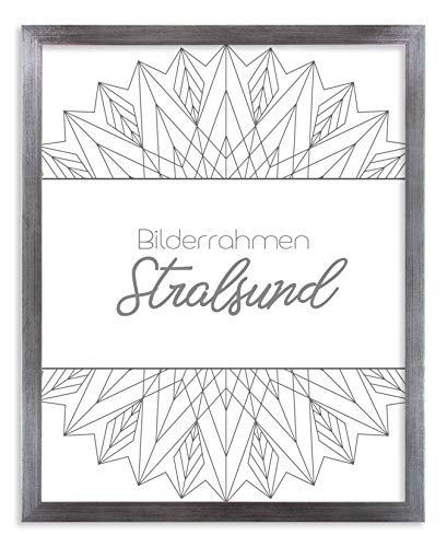 BIRAPA Bilderrahmen Holz Stralsund - Fotorahmen 30x30 cm, Holzrahmen in Landhausstil Deko, Bilderrahmen Glas Antireflex Kunstglasscheibe, Holzbilderrahmen von BIRAPA