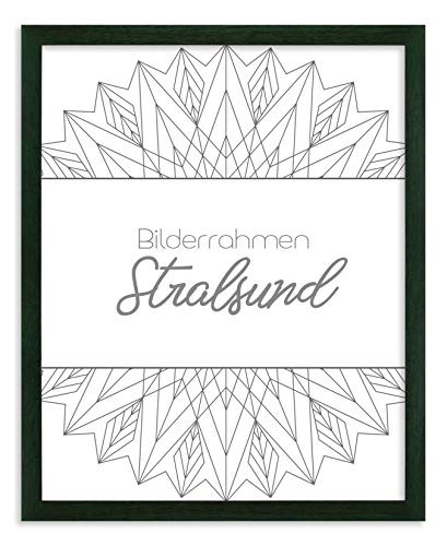 BIRAPA Bilderrahmen Holz Stralsund - Fotorahmen Din A2, Holzrahmen in Landhausstil Deko, Bilderrahmen Glas Antireflex Kunstglasscheibe, Holzbilderrahmen von BIRAPA