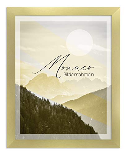 BIRAPA Fotorahmen Monaco 24x33cm Bilderrahmen Metall - Optik Gold Geschliffen Rahmen Posterrahmen von BIRAPA