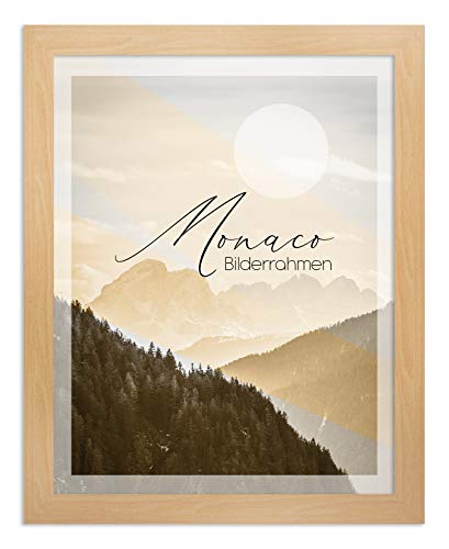 BIRAPA Fotorahmen Monaco 30x40cm Bilderrahmen Posterrahmen Holzrahmen Buche -Optik von BIRAPA