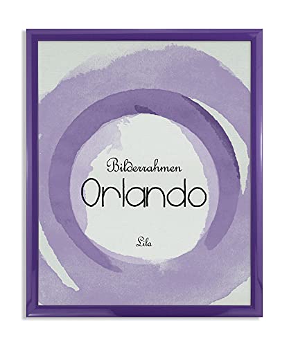BIRAPA Bilderrahmen Orlando 30x45 cm in Lila aus Massivholz mit 1 mm entspiegelter Kunstglas Scheibe von BIRAPA