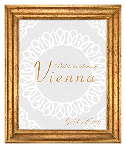 BIRAPA Bilderrahmen gold Vienna Rahmen 90x120 cm - Bilderrahmen vintage in Gold Antik, Bilderrahmen Holz mit Zierleiste innen und außen, Fotorahmen, Holzrahmen BIRAPA Bilderrahmen gold Vienna Rahmen 90x120 cm - Bilderrahmen vintage in Gold Antik, Bilderrahmen Holz mit Zierleiste innen und außen, Fotorahmen, Holzrahmen von BIRAPA