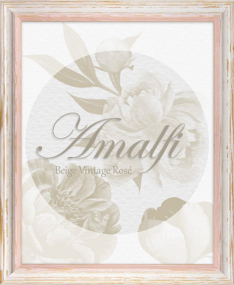 BIRAPA Einzelrahmen Bilderrahmen Amalfi, (1 Stück), 20x20 cm, Rosé Weiß Vintage, Holz von BIRAPA