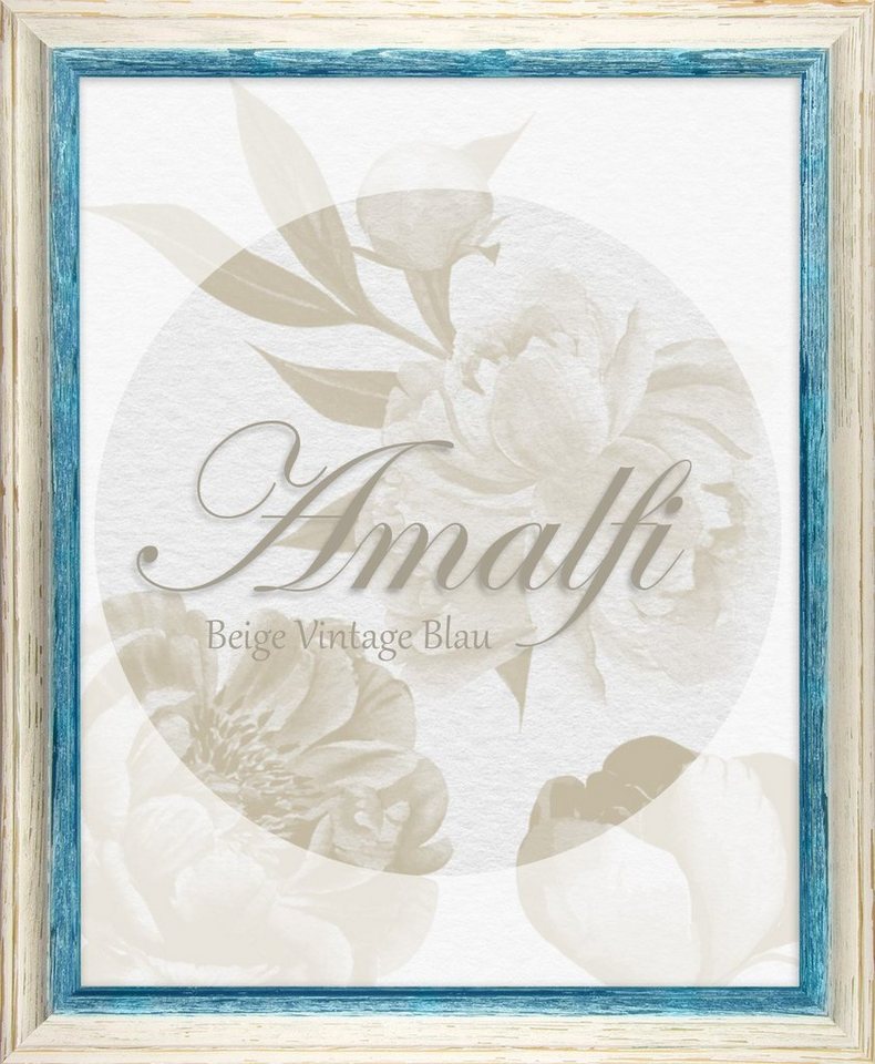 BIRAPA Einzelrahmen Bilderrahmen Amalfi, (1 Stück), 20x50 cm, Blau Weiß Vintage, Holz von BIRAPA