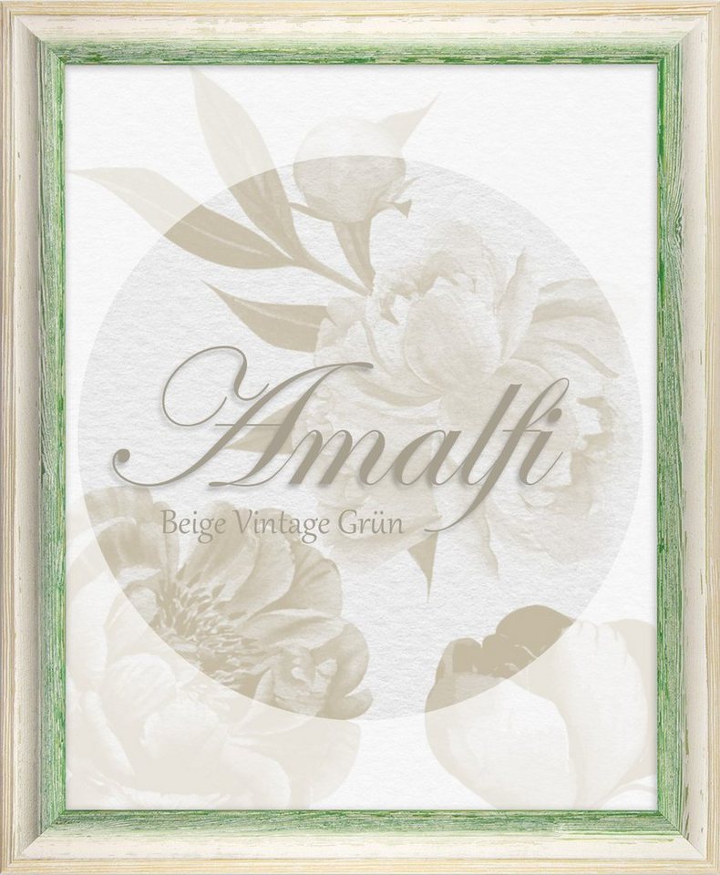 BIRAPA Einzelrahmen Bilderrahmen Amalfi, (1 Stück), 21x31 cm, Grün Weiß Vintage, Holz von BIRAPA