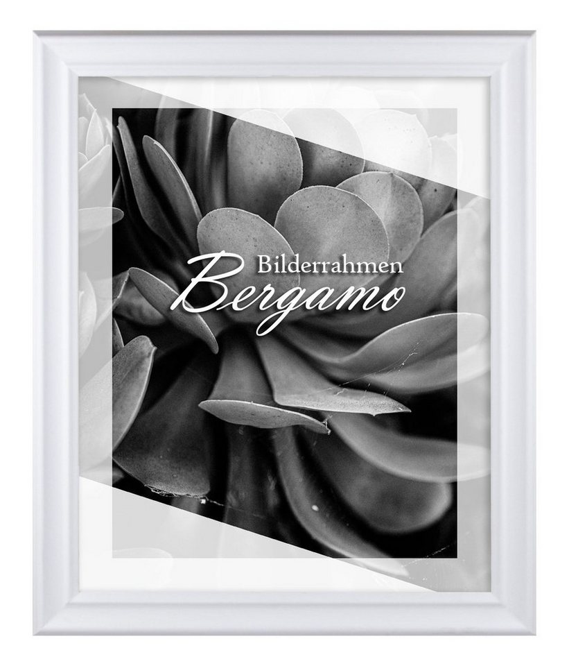 BIRAPA Einzelrahmen Bilderrahmen Bergamo, (1 Stück), 20x20 cm, Weiß Gemasert, MDF von BIRAPA