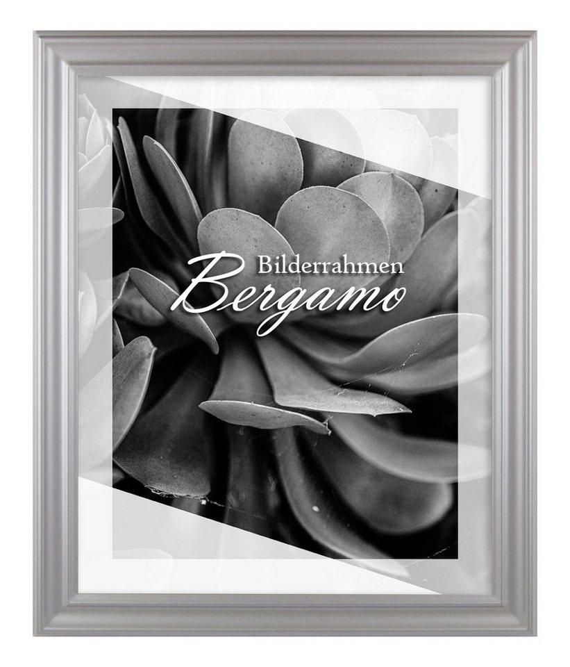 Einzelrahmen Bilderrahmen Bergamo, (1 Stück), 25x35 cm, Mattsilber, MDF von OTTO