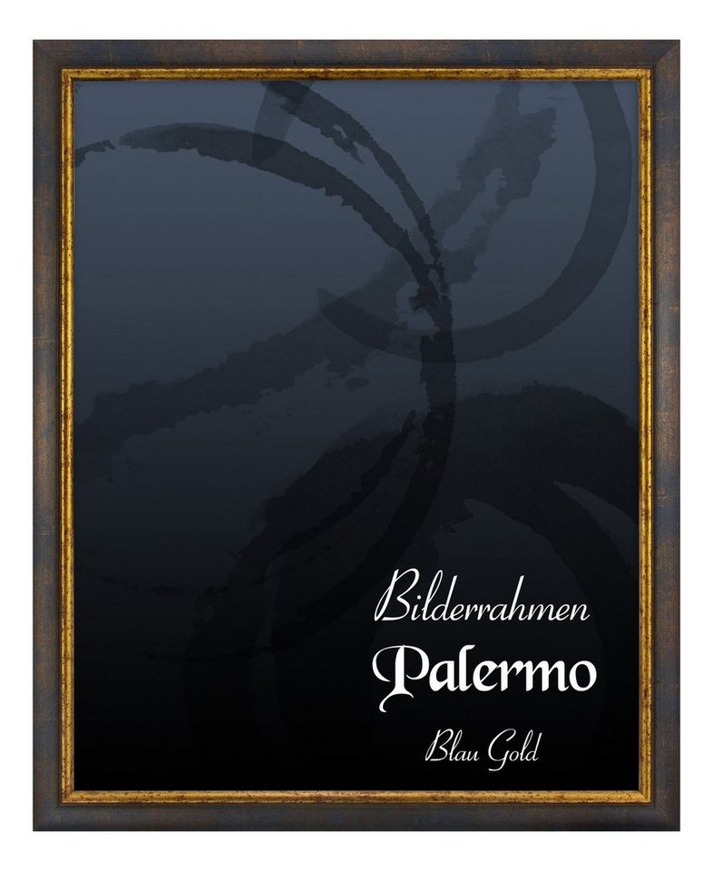 BIRAPA Einzelrahmen Bilderrahmen Palermo, (1 Stück), 20x20 cm, Blau Gold, Holz von BIRAPA