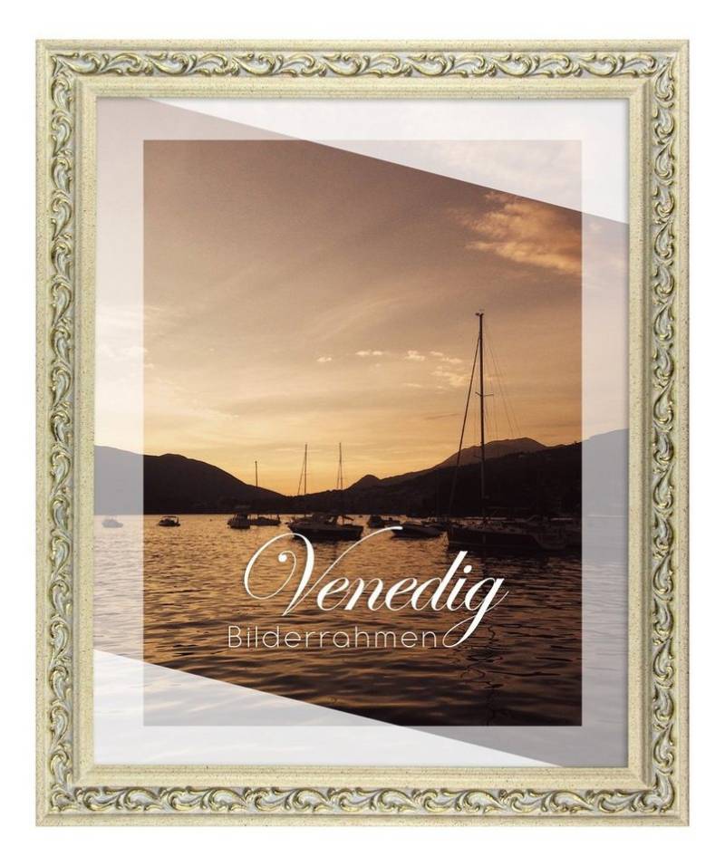 BIRAPA Einzelrahmen Bilderrahmen Venedig, (1 Stück), 24x32 cm, Beige Gold, Holz von BIRAPA