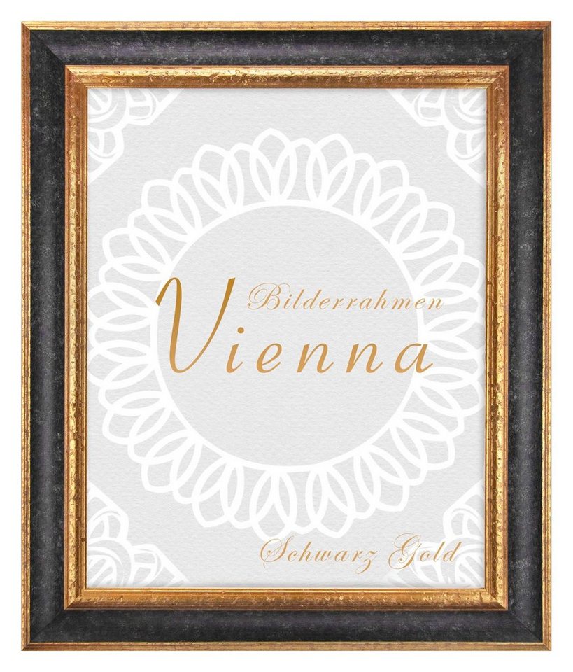 Einzelrahmen Bilderrahmen Vienna, (1 Stück), 40x80 cm, Schwarz Gold, Holz von OTTO