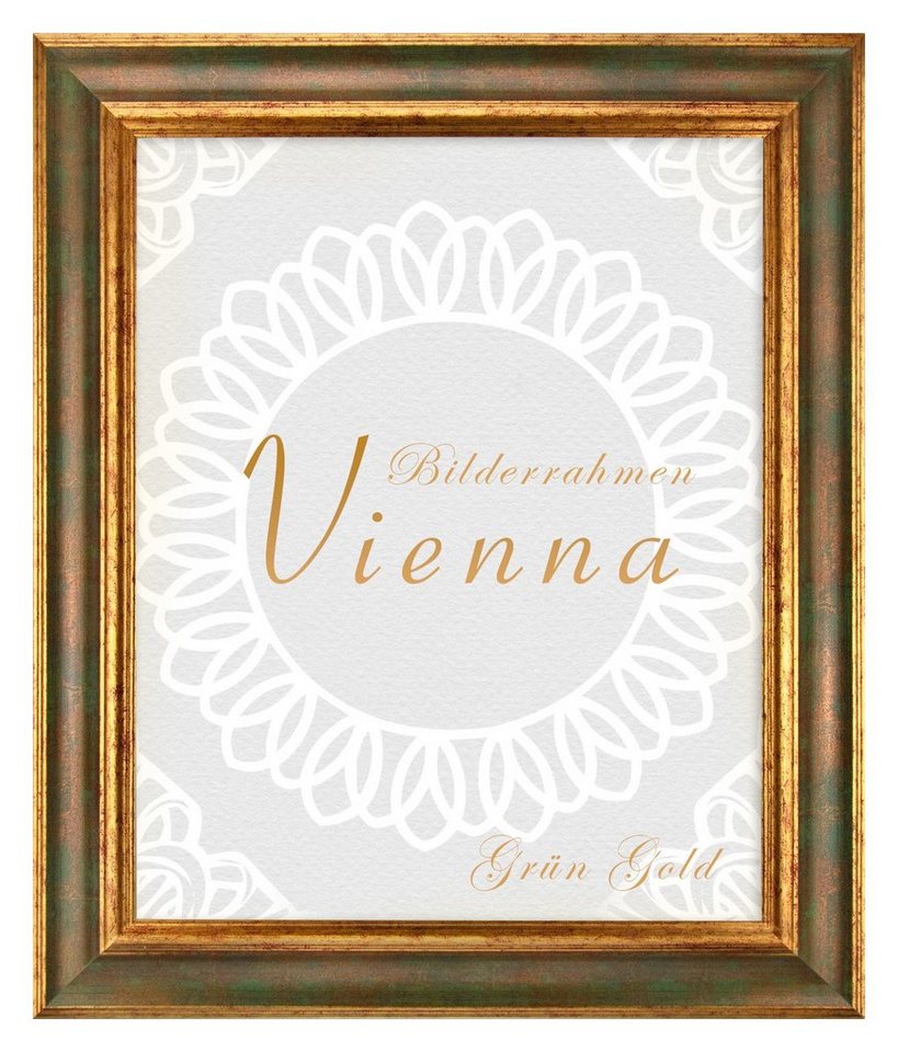 BIRAPA Einzelrahmen Bilderrahmen Vienna, (1 Stück), 45x60 cm, Grün Gold, Holz von BIRAPA