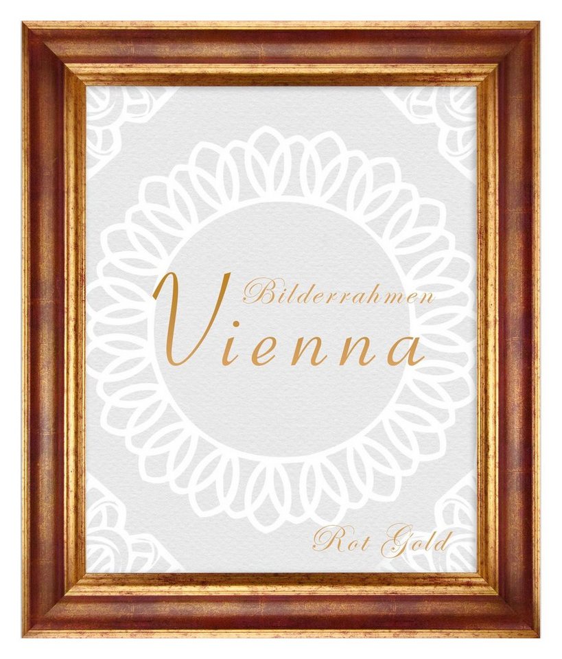 BIRAPA Einzelrahmen Bilderrahmen Vienna, (1 Stück), 60x70 cm, Rot Gold, Holz von BIRAPA