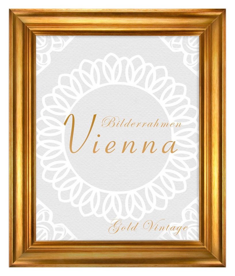 BIRAPA Einzelrahmen Bilderrahmen Vienna, (1 Stück), 60x90 cm, Gold Vintage, Holz von BIRAPA