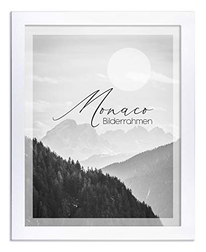 BIRAPA Fotorahmen Monaco 18x24 cm Bilderrahmen Weiß Matt Posterrahmen von BIRAPA