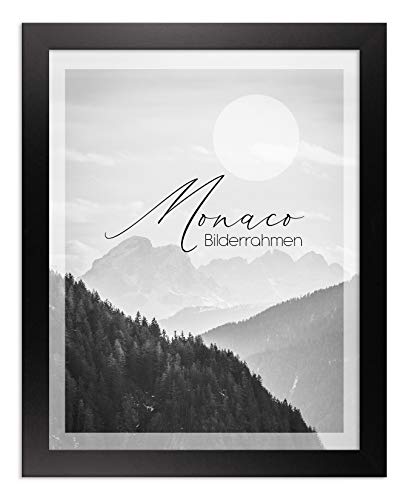 BIRAPA Fotorahmen Monaco 20x28 cm Bilderrahmen Schwarz Matt Posterrahmen von BIRAPA