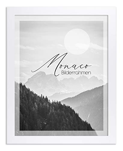 BIRAPA Fotorahmen Monaco 20x30cm Bilderrahmen Metall - Optik Weiß Hochglanz Rahmen Posterrahmen von BIRAPA