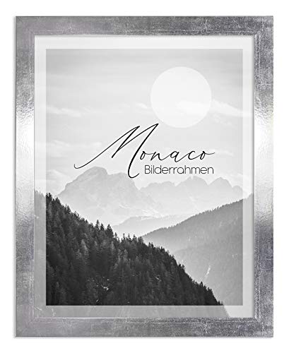 BIRAPA Fotorahmen Monaco 33x45cm Bilderrahmen Metall - Optik Silberglanz Vintage Rahmen Posterrahmen von BIRAPA