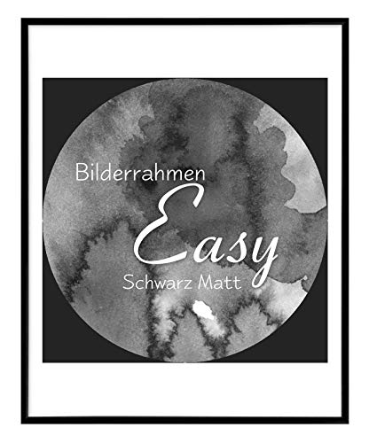 BIRAPA Kunststoff -Bilderrahmen Easy 24x32cm in Schwarz Matt mit Kunstglas von BIRAPA