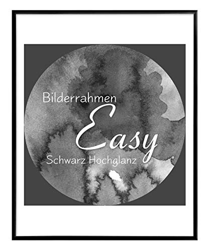 BIRAPA Kunststoff -Bilderrahmen Easy 31x41cm in Schwarz Hochglanz mit Kunstglas von BIRAPA