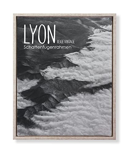 BIRAPA Lyon Keilrahmen für Canvas 20x20 cm in Beige Vintage, Rahmen für Leinwände, Leerrahmen für Leinwand, Schattenfugenrahmen für Keilrahmen, Leinwand Rahmen von BIRAPA