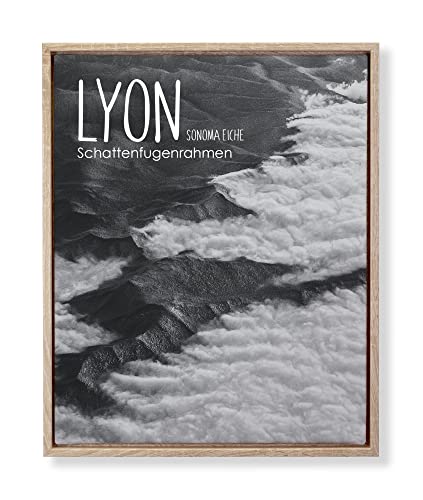 BIRAPA Lyon Keilrahmen für Canvas 50x50 cm in Sonoma Eiche, Rahmen für Leinwände, Leerrahmen für Leinwand, Schattenfugenrahmen für Keilrahmen, Leinwand Rahmen von BIRAPA