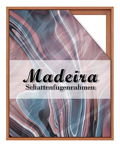 BIRAPA Madeira Schattenfugenrahmen für Leinwand 40x40 cm in Terracotta, Holzrahmen, Rahmen für Leinwände, Leerrahmen für Leinwand, Schattenfugenrahmen für Keilrahmen von BIRAPA