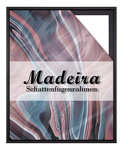 BIRAPA Madeira Schattenfugenrahmen für Leinwand 40x60 cm in Schwarz, Holzrahmen, Rahmen für Leinwände, Leerrahmen für Leinwand, Schattenfugenrahmen für Keilrahmen von BIRAPA