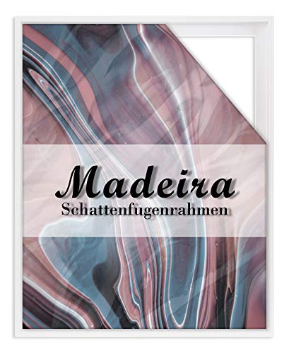 BIRAPA Madeira Schattenfugenrahmen für Leinwand 60x60 cm in Weiß, Holzrahmen, Rahmen für Leinwände, Leerrahmen für Leinwand, Schattenfugenrahmen für Keilrahmen von BIRAPA