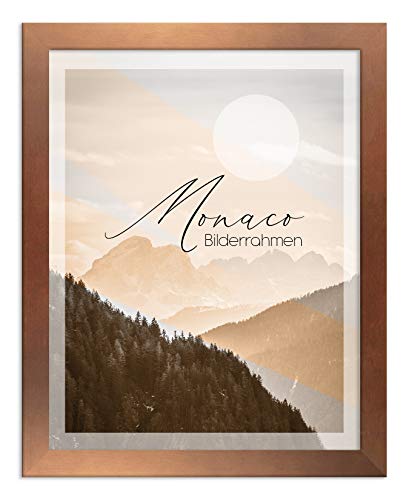 BIRAPA Monaco Bilderrahmen 60x85 cm Kupfer - Bilderrahmen Metall Optik, Alu Gebürstet Rahmen, Posterrahmen, Wechselrahmen von BIRAPA
