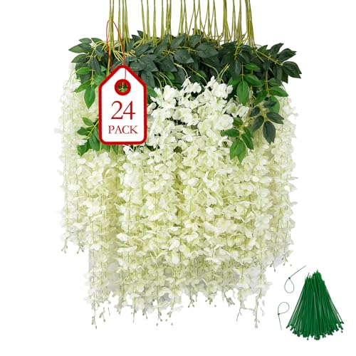 BIRDDIE 24 Stück Künstliche Glyzinien Hängende Blumen Kunstblumen Hängend Wie Echt Künstlich Hängeblumen für Outdoor Draußen Balkon Garten Hochzeit BIRDDIE 24 Stück Künstliche Glyzinien Hängende Blumen Kunstblumen Hängend Wie Echt Künstlich Hängeblumen für Outdoor Draußen Balkon Garten Hochzeit von BIRDDIE