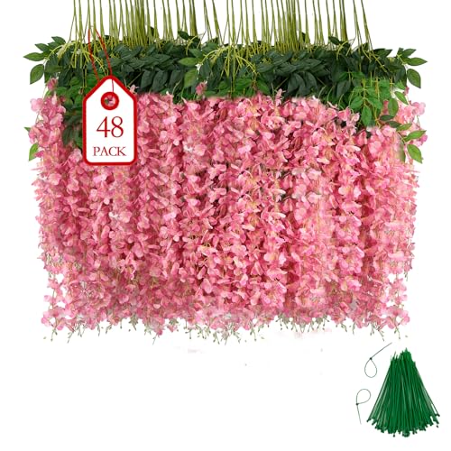 BIRDDIE 48 Stück Künstliche Glyzinien Hängende Blumen Kunstblumen Hängend Wie Echt Künstlich Hängeblumen für Outdoor Draußen Balkon Garten Hochzeit BIRDDIE 48 Stück Künstliche Glyzinien Hängende Blumen Kunstblumen Hängend Wie Echt Künstlich Hängeblumen für Outdoor Draußen Balkon Garten Hochzeit von BIRDDIE