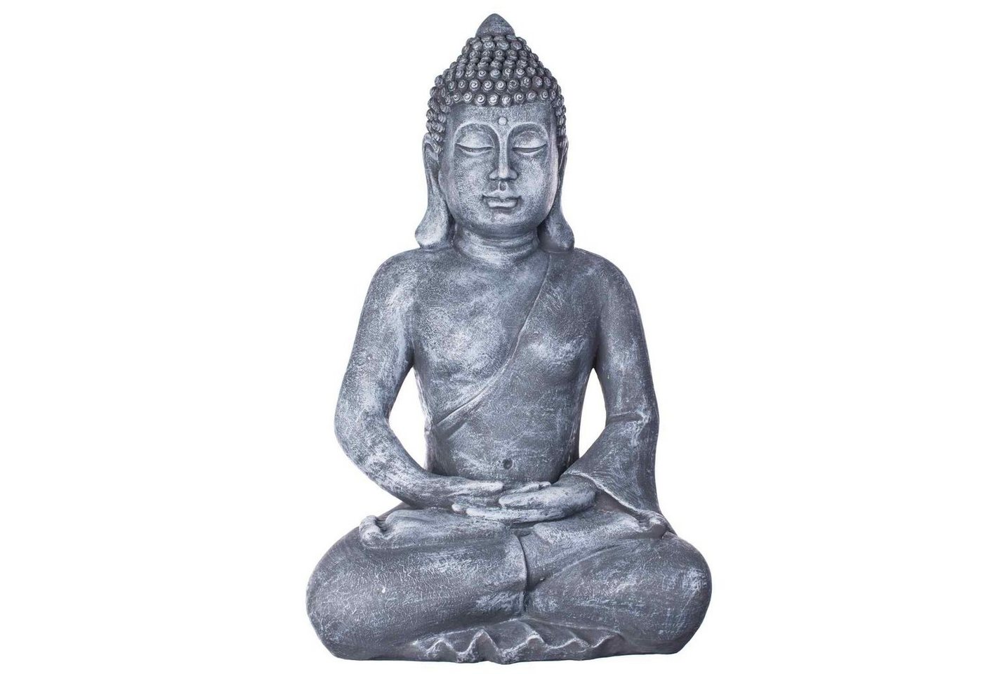 BIRENDY Buddhafigur Großer Buddha B4001 Grau Figur XXL 64cm Buddha Statue Büste handbemalt von BIRENDY