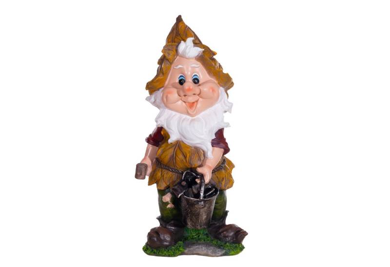 BIRENDY Dekofigur Zwerg Gartenzwerg XXL Gartenwichtel NF14198-1 Groß 55cm Gartenfigur von BIRENDY