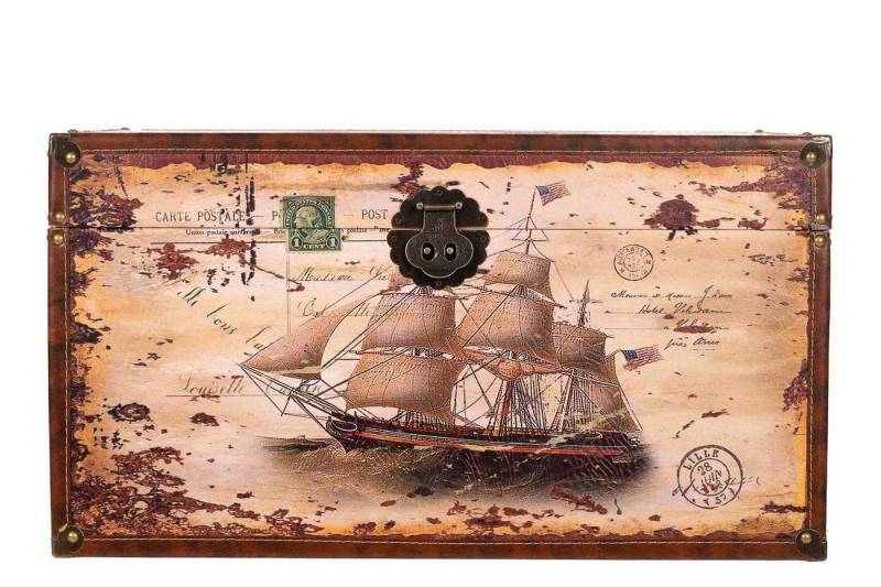 BIRENDY Dekoobjekt Truhe Kiste 14304 Schiff Holztruhe Schatzkiste mit Kunstleder bezogen BIRENDY Dekoobjekt Truhe Kiste 14304 Schiff Holztruhe Schatzkiste mit Kunstleder bezogen von BIRENDY