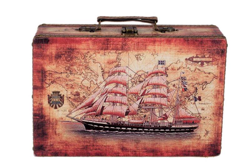 BIRENDY Dekoobjekt Truhe Kiste SJ1280 Schiff Kofferdesign Holztruhe Schatzkiste von BIRENDY