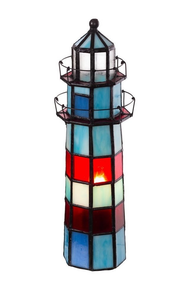 BIRENDY Stehlampe Birendy Tischlampe Tiffany Style Leuchtturm Tif164 Motiv Lampe von BIRENDY