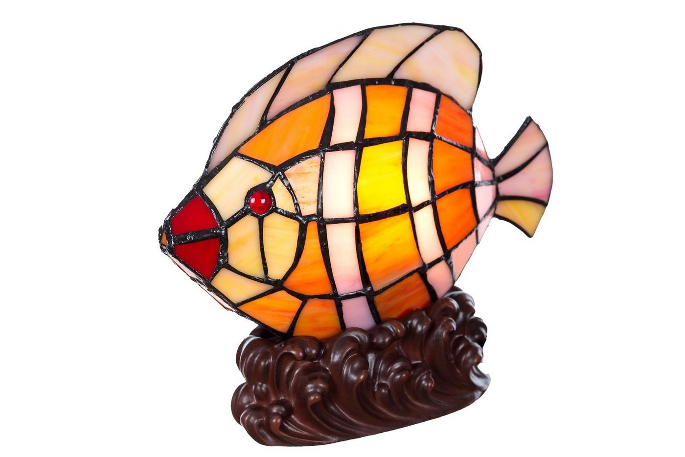 BIRENDY Stehlampe Birendy Tischlampe im Tiffany Style Fisch Tiff159 Motiv Lampe von BIRENDY