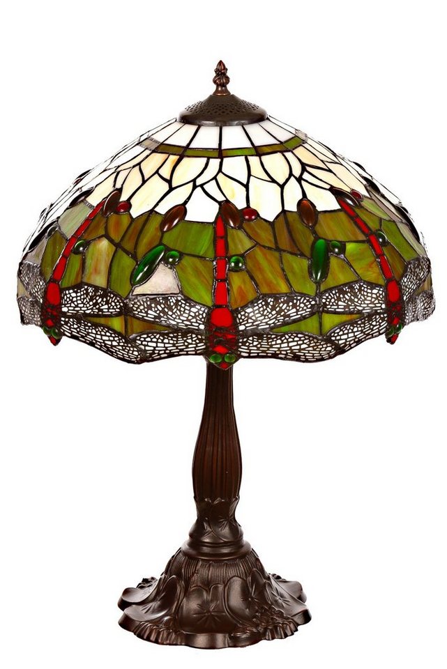 BIRENDY Stehlampe Lampe im Tiffany-Stil 16 Zoll Libelle Tiere Rose Tischlampe von BIRENDY