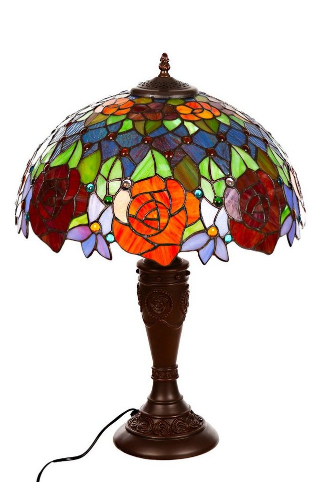 BIRENDY Stehlampe Lampe im TiffanyStil 16 Zoll Libelle Tiere Rose Tischlampe von BIRENDY