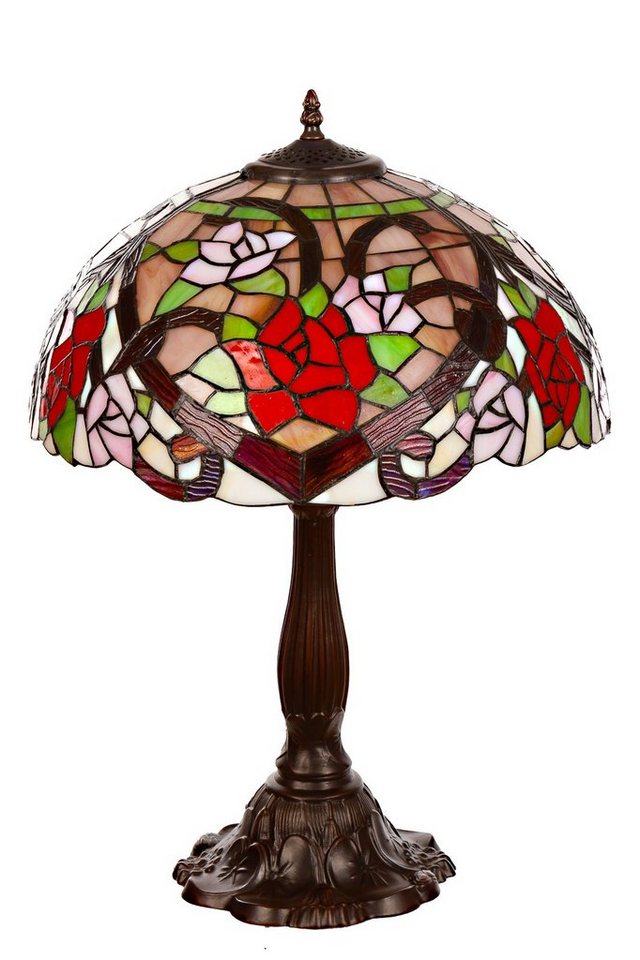 BIRENDY Stehlampe Lampe im Tiffany-Stil 16 Zoll Libelle Tiere Rose Tischlampe von BIRENDY