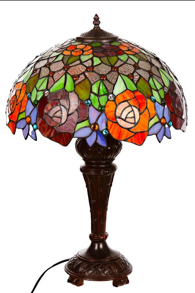 BIRENDY Stehlampe Lampe im TiffanyStil 16 Zoll Libelle Tiere Rose Tischlampe von BIRENDY